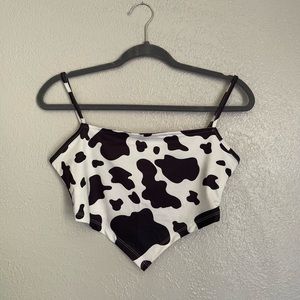 ‘Cowgirl Chic’ cowprint crop top